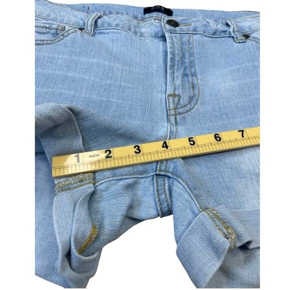 ABS Allen Schwartz Light Wash Denim Shorts Size 29 - Cuffed Hem Summer Essential - Picture 8 of 12